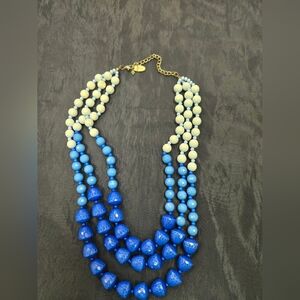 Joules Blue and Cream Gradient Necklace Multi-Strand